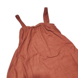 Free‎ People Beach Dress Sleeveless Pockets Casual Summer Sundress Rust Size L